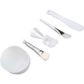 Juego de Cuencos para Mezclar Mascarillas, 5 uds., Herramienta para Mascarillas Faciales DIY, Cepillo de Silicona, Cepillo de Cerdas s, Tazón para Mezclar, Espátula, Juego de