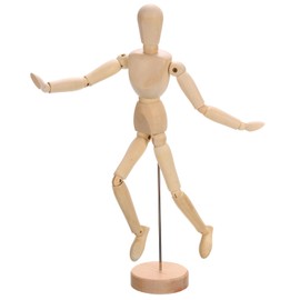 PATIKIL 12" Wooden Mannequin Figure, Artist Drawing Manikin Model Flexible Movable Jointed Sketching Lay Figure for Painting Drawing Decoration