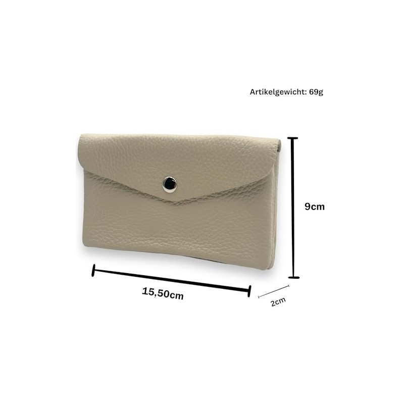 Mady in Italy Women's Medium Purse with Zip, Coin Compartment