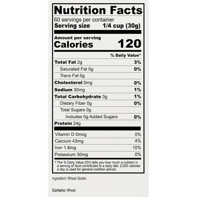Anthony's Vital Wheat Gluten, 4 lb, Vegan, Non GMO, Keto