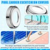 Otoolling 8 Pcs Pool Ladder Escutcheon Plates Stainless Steel Cover