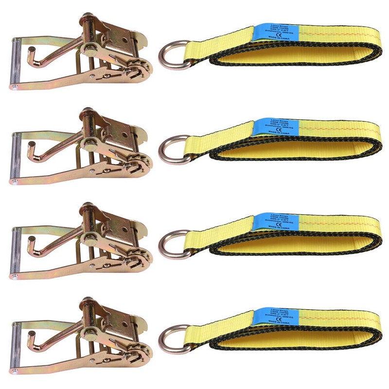 CCIYU Durable 4set(12x) Lasso Wheel Lift Straps 2" Ratchets J