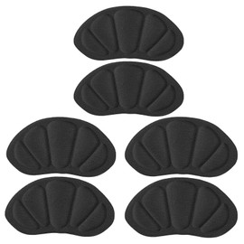 Heel Pad, 3 Pairs (6 Pieces) Prevention, Slip Resistant, Unisex, Black, Protective Padding for Shoe Heel Prevention, Adjustable Dimensions, Leather Shoe Sneakers, Prevents Shoe Rubbing, Heel
