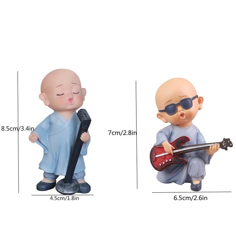 Kingzhuo Baby Buddha Statue Cute Buddha Monk Figurines Statue Mini