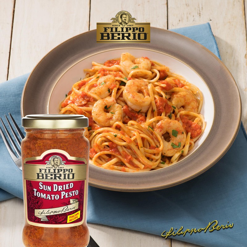 Filippo Berio Pesto, Sun Dried Tomato, 6.7 Ounce Glass Jar,