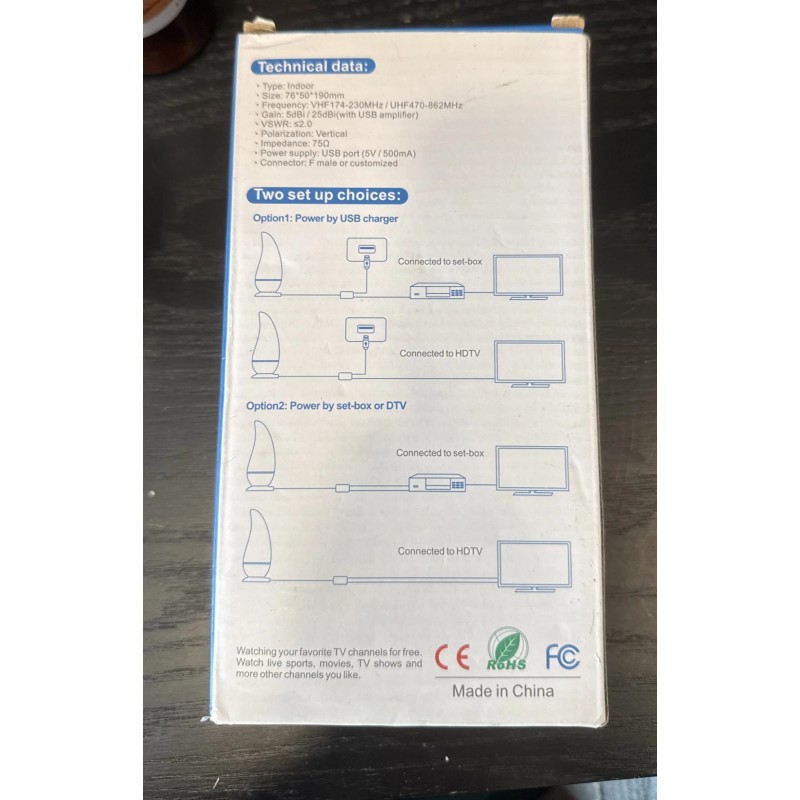 Antenna DIGITAL TV ANTENNA HIGH GAIN MAGNETIC BASEAN-2019 WATCH FREE