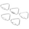 5pcs Triangle Locking Carabiner Stainless Steel Portable Easy to Carry