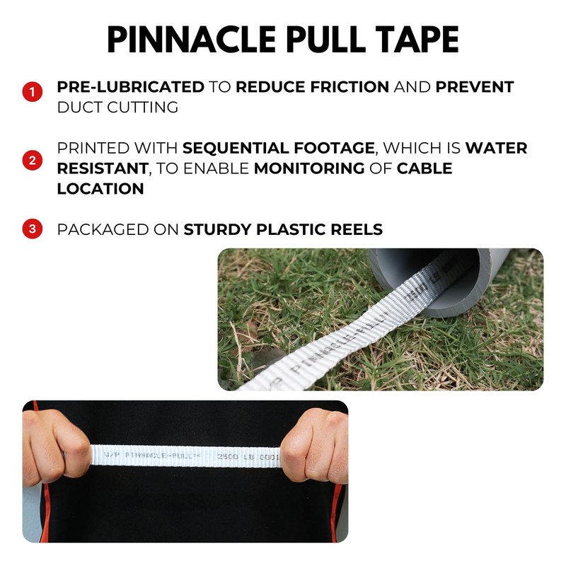 Pinnacle-Pull Measuring Pull Tape 5/8" x 1000' – 1800 lb