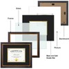 Frametory, 7x9 Diploma Frame with (Black/Gold) Double Mat or 11x14