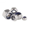 M6 Nylon Insert Lock Nuts, M6-1.0 Nylon Locknuts 304 Stainless