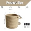 3PCS Hanging Cotton Rope Baskets, Equipped with 3pcs metal black