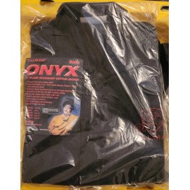 Tillman 9060 30" 9 oz. Black FR Cotton Welding Jacket Large