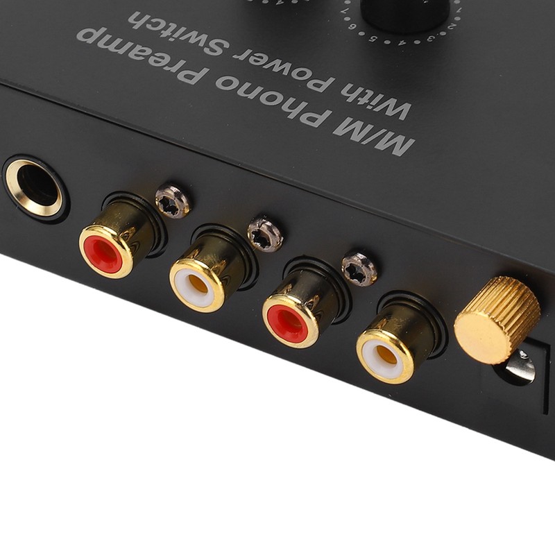 Phono Preamp RCA L R Input Output Level Turntable Volume