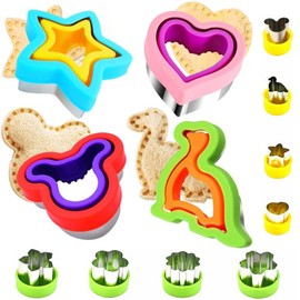 Uncrustables Maker, juego de 24 cortadores de sándwich y sellador, cortadores de sándwich para niños, cortador de sándwich sin costrar, máquina de sándwiches decruster (4 forma)