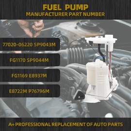 Dasbecan Electric Fuel Pump Module Assembly Compatible with Toyota Camry 2007-2011 2.4L 2.5L Toyota Solara 2007-2008 2.4L with Sending Unit Replaces E8937M SP9043M 77020-06131