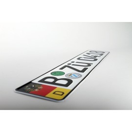 German Euro Plate with German Flag & Coat of Arms - Random Characters