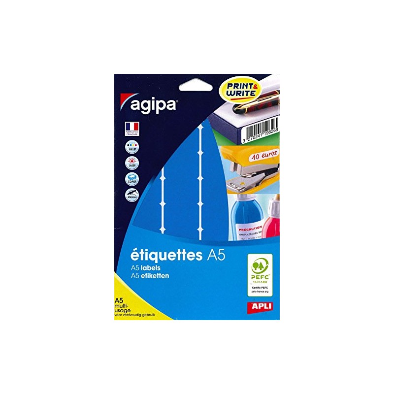 Agipa Labels 24 x 33.5 mm, blue