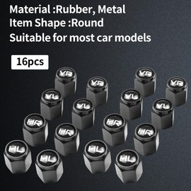 Pack of 16 car valve caps, car valve caps with labelling, tyres with car tyre caps for valve, valve cover, labelling car valve cap, accessories cover car rims caps, tyre markers