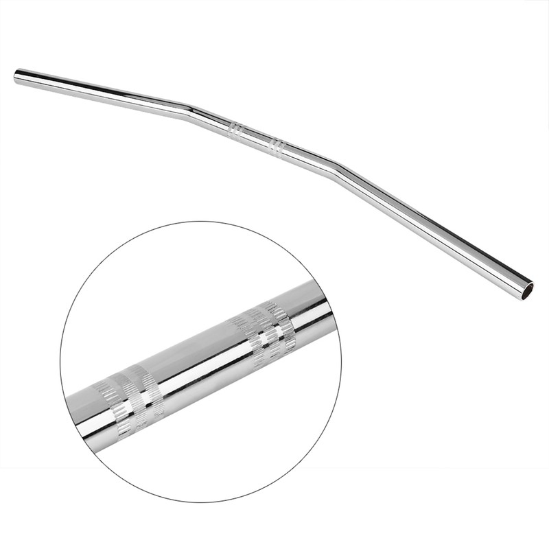 7/8Inch 22MM Motorcycle Retro Bend Handlebar Handle Bar Silver