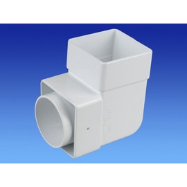 Wavin OSMA 4T862 White Pipe Bend/Elbow - 87.5 deg for 61mm Square downpipes
