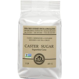 India Tree Caster Sugar, 1 Pound (Pack of 6)