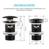 Sink Siphon, Chrome & Black