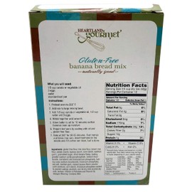 Heartland Gourmet Gluten Free Banana Bread Mix - Soft and Moist - Certified Gluten Free Ingredients - All Purpose - Safe for Celiac Diet