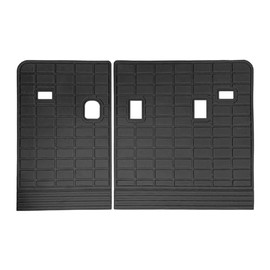 IKON MOTORSPORTS, Rear Seat Protector Backrest Cover Compatible with 2020-2025 Kia Telluride, Black TPE Waterproof Seat Back Liners Mat Pad Interior Accessories 2 Pieces