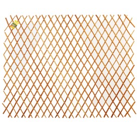 Backyard X-Scapes Expandable Peeled Carbonized Willow Wood Trellis for Climbing Plants Lattice Panel Fence Support 36 in H x 72 in L