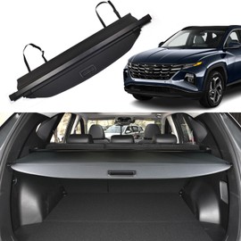 Liizoo Cargo Cover for Hyundai Tucson 2022 2023 2024 2025 Trunk Cover Rear Trunk Security Cover Shielding Shade Car Accessory, Black