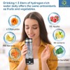 Hydrogen Water Bottle Generator 12 oz,Hydro Water Bottle with Dual-Layer