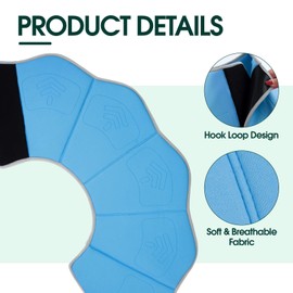 Dog Cone Collar Alternative After Surgery - Comfortable Dog Neck Recovery E-Collar for Small, Medium & Large Dogs - Post-Surgery Protective Collar, Blue S