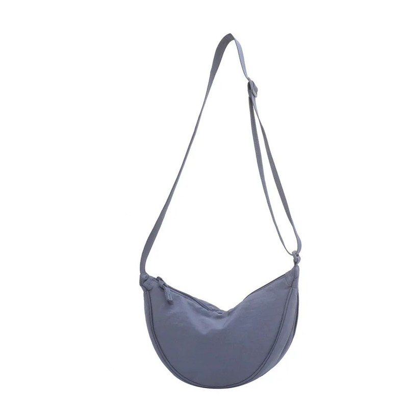 Nylon Crescent Crossbody Bag for Women – Lightweight Slouchy Hobo