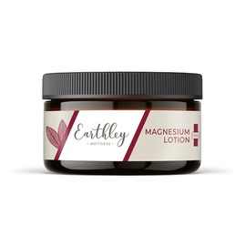 Earthley Wellness, Good Night Lotion, loción de magnesio, aceite de albaricoque, manteca de karité, manteca de mango, cera de velilla, aceite esencial de lavanda, vegano (regular, 8 onzas)
