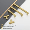 goldenwarm 10 Pack Gold Cabinet Knobs Kitchen Cabinet Handles Stainless
