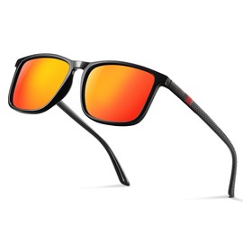 kunchu Polarized Sunglasses Men Women - UV400 Protection Sunglasses Men Women TR90 Ultralight Frame Black Retro Sport Polarized Sunglasses for Fishing, Fishing, Skiing Flamingos