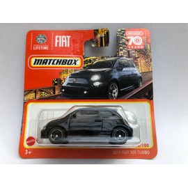 2023 Matchbox 2019 Fiat 500 Turbo Black 16/100 (Short Card) HLD05