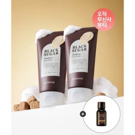 SKINFOOD 2개 폼 180g +에센셜14ml 4177461 블랙슈가퍼펙트스크럽폼
