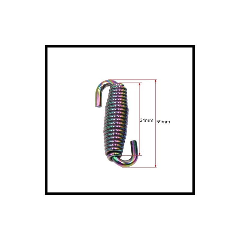 Hihaha 5pcs 59mm Multicolor Universal Motorbike Muffler Exhaust Pipe Spring