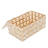 Tabletop Crystal Tissue Box Gold Paper Box Home Crystal Napkin