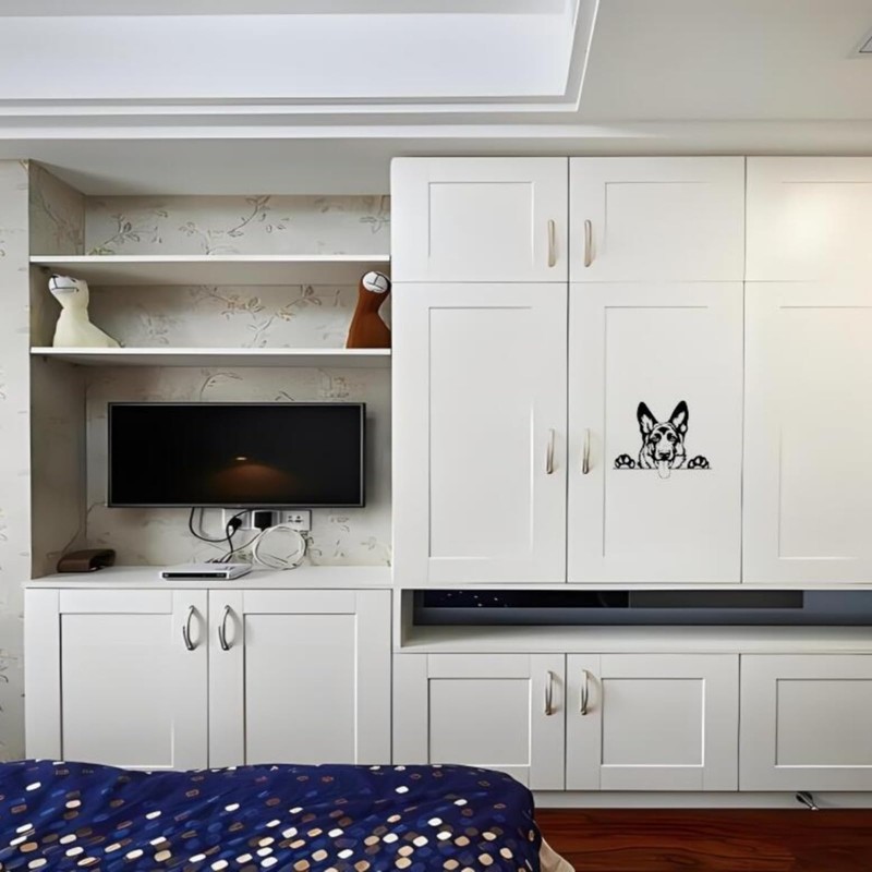 Car Sticker 25 cm Black German Shepherd Car Sticker Black