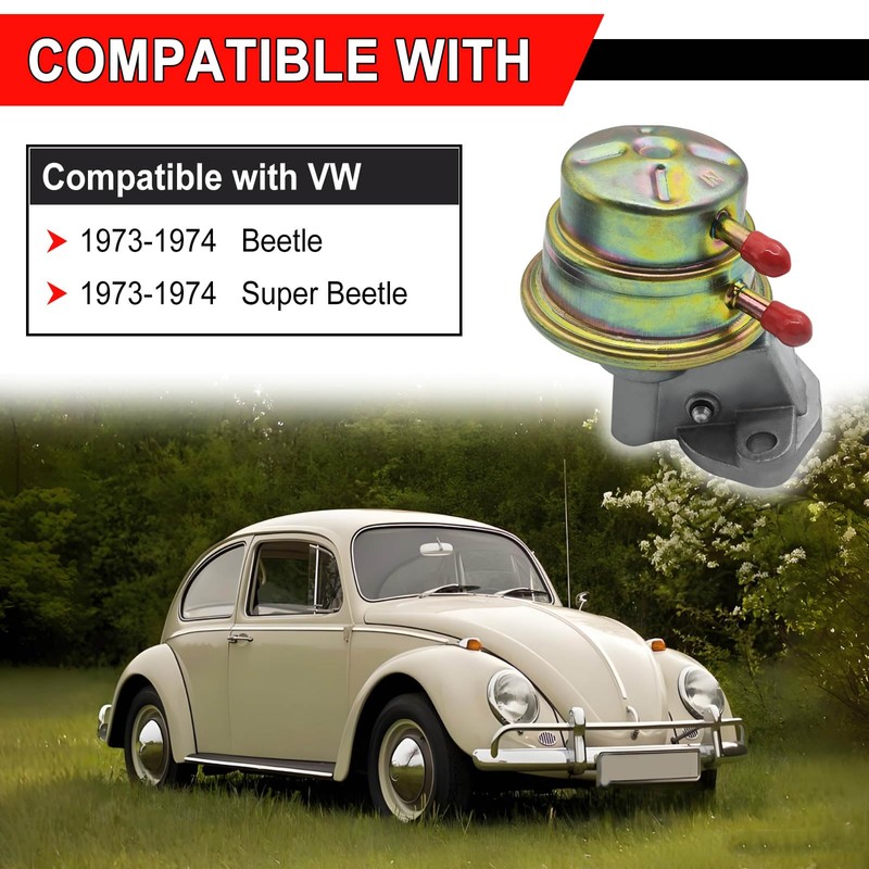 SYudwen Fuel Pump Replace# 113127025G Compatible with VW 1973-1974 Beetle