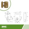 amig Model 75U Overlay Lock, Gold, 76 x 120 mm