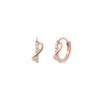 Gold&Deer 14K GF Lume Twist One Touch Ring Earrings White