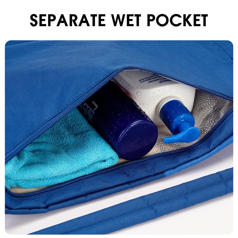 WANDF Drawstring Backpack, Sports Gym Bag with Wet Pocket, Water