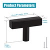 KNOBWELL 6 Pack Black Stainless Steel Drawer Knobs and Pulls,