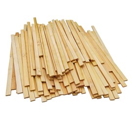 Anktily 100 Pieces Long Natural Bamboo Sticks, 0.9cm x 0.3cm, 20cm/30cm/40cm Length, Craft Sticks for DIY Projects