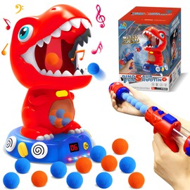 ROHSCE Movable Dinosaur Shooting Toys for Boys 4-6 & Up - Kids Target Shooting Game, Sound and Spray Effect Dinosaur Toy, Target Practice Toys Gift for Boys and Girls