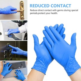 eatasty Multi-Purpose Vinyl Gloves, Powder Free, Disposable, Extra Strong - Box of 100 - Blue - UK SELLER(M)