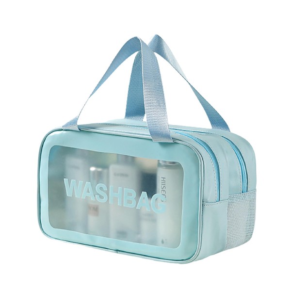 Transparent Wash Bag, Travel Cosmetic Bag, Dry Wet Separation Wash